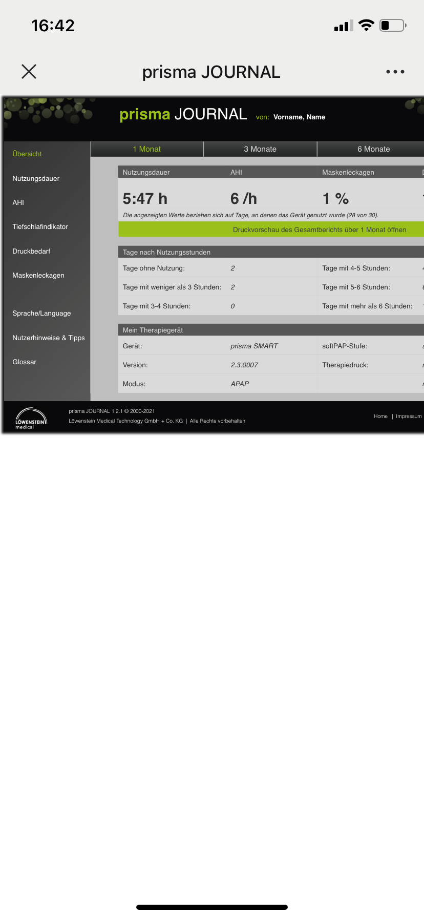 律維施泰因（德國(guó)萬曼）呼吸機(jī)-手機(jī)、電(diàn)腦(nǎo)網站(zhàn)在線數(shù)據讀(dú)取分(fēn)析日(rì)志(zhì)報(bào)告
